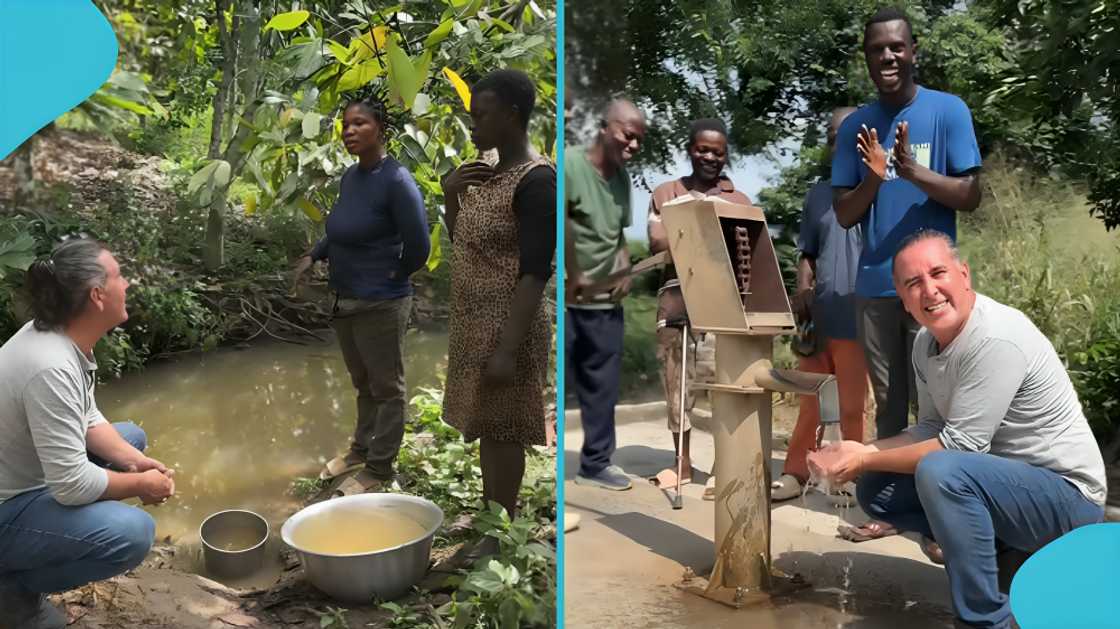 foreigner, Reza, clean water, rural community, Ghana village, contaminated water foreigner, Reza, clean water, rural community, Ghana village, contaminated water