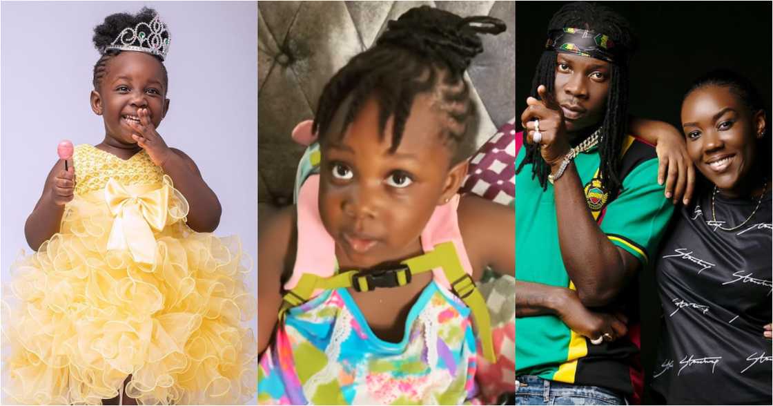 Language coup is ongoing: Stonebwoy reacts as his wife Dr Louisa teaches their daughter Twi in video Language coup is ongoing: Stonebwoy reacts as his wife Dr Louisa teaches their daughter Twi in video