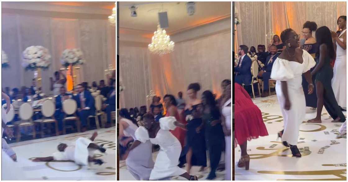 Wedding guest slays in a white dress