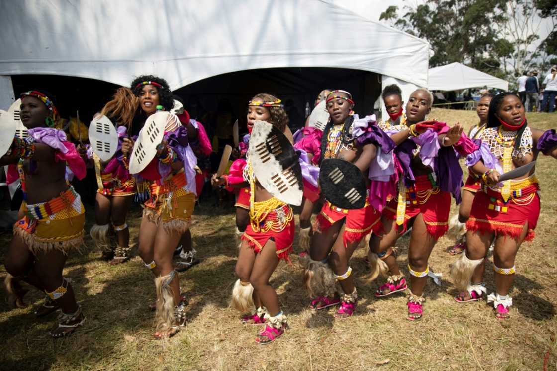 Zulu maidens dance at commemorations last year for the late King Zwelithini Zulu maidens dance at commemorations last year for the late King Zwelithini