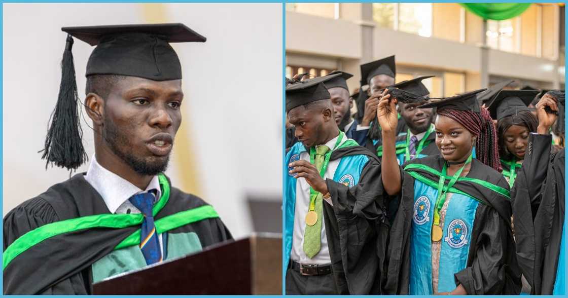 Photo of Prince Goka and KNUST graduates Photo of Prince Goka and KNUST graduates