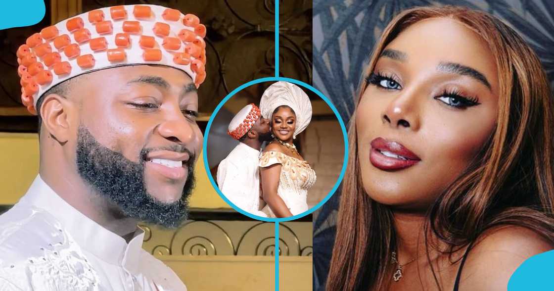 Davido and Chioma at the traditional wedding, Davido's alleged pregnant French side chick Ivanna