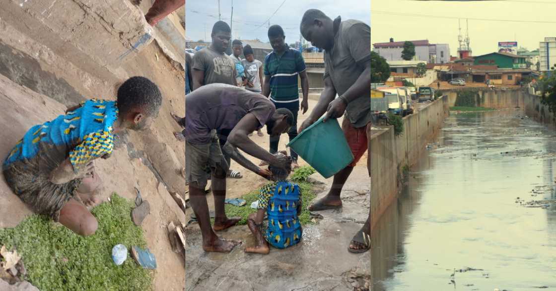 Six-year-old girl 'delivered' from smelly Alajo gutter; check out photos