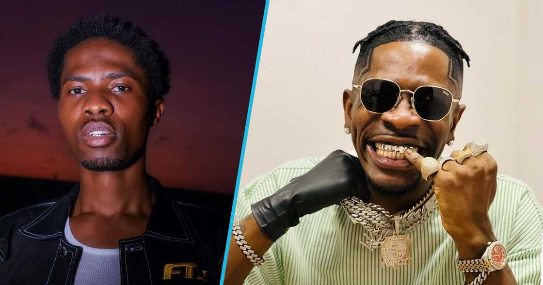 Kwesi Arthur and Shatta Wale in photos from left to right Kwesi Arthur and Shatta Wale in photos from left to right