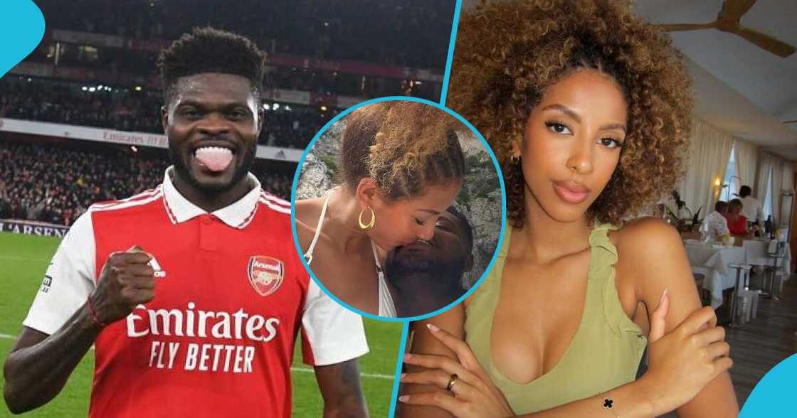 Thomas Partey and his girlfriend Janine Mackson Thomas Partey and his girlfriend Janine Mackson