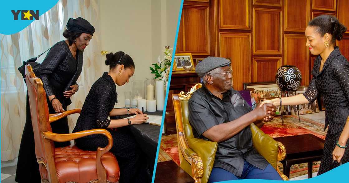 Theresa Kufuor: Former First Lady Nana Konadu Storms Kufuor's Residence To Commiserate With Him