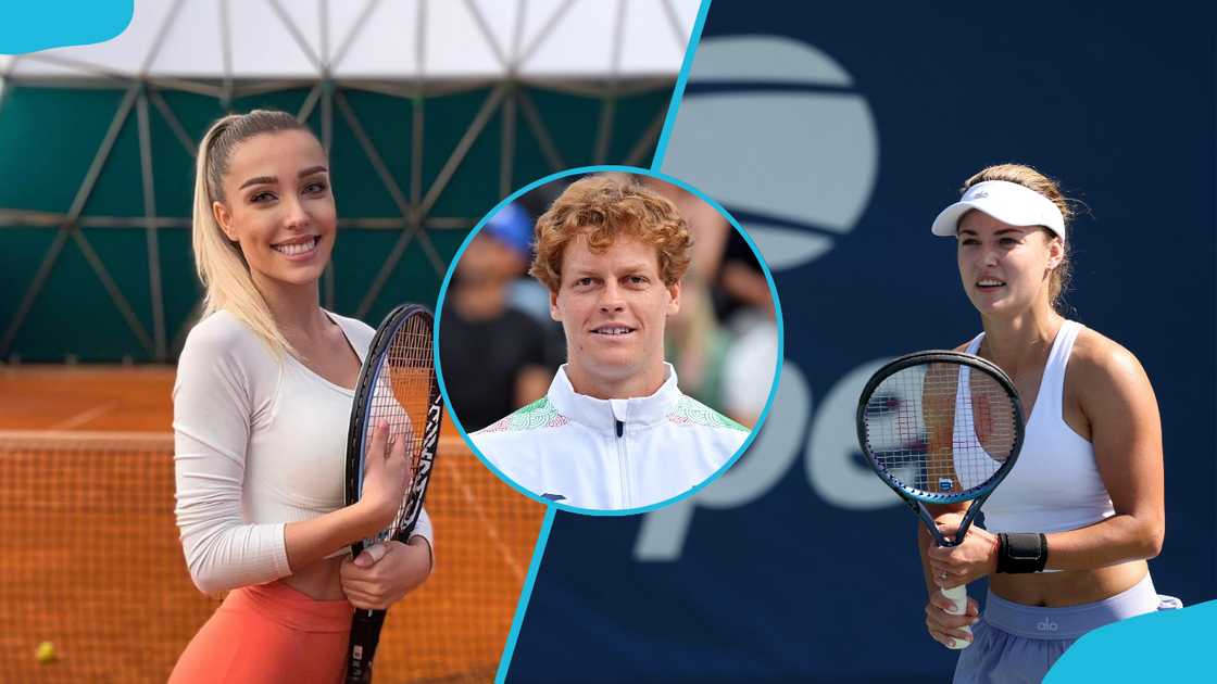 Maria Braccini (L), Jannik Sinner (M), and Anna Kalinskaya (R) Maria Braccini (L), Jannik Sinner (M), and Anna Kalinskaya (R)