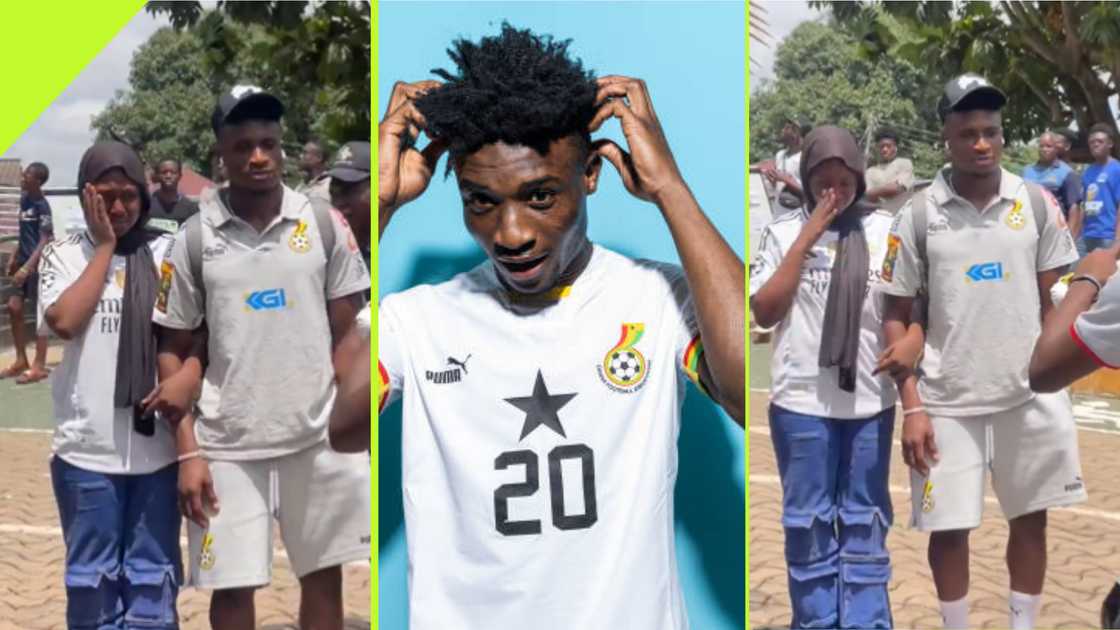 Mohammed Kudus and female fan. Mohammed Kudus and female fan.