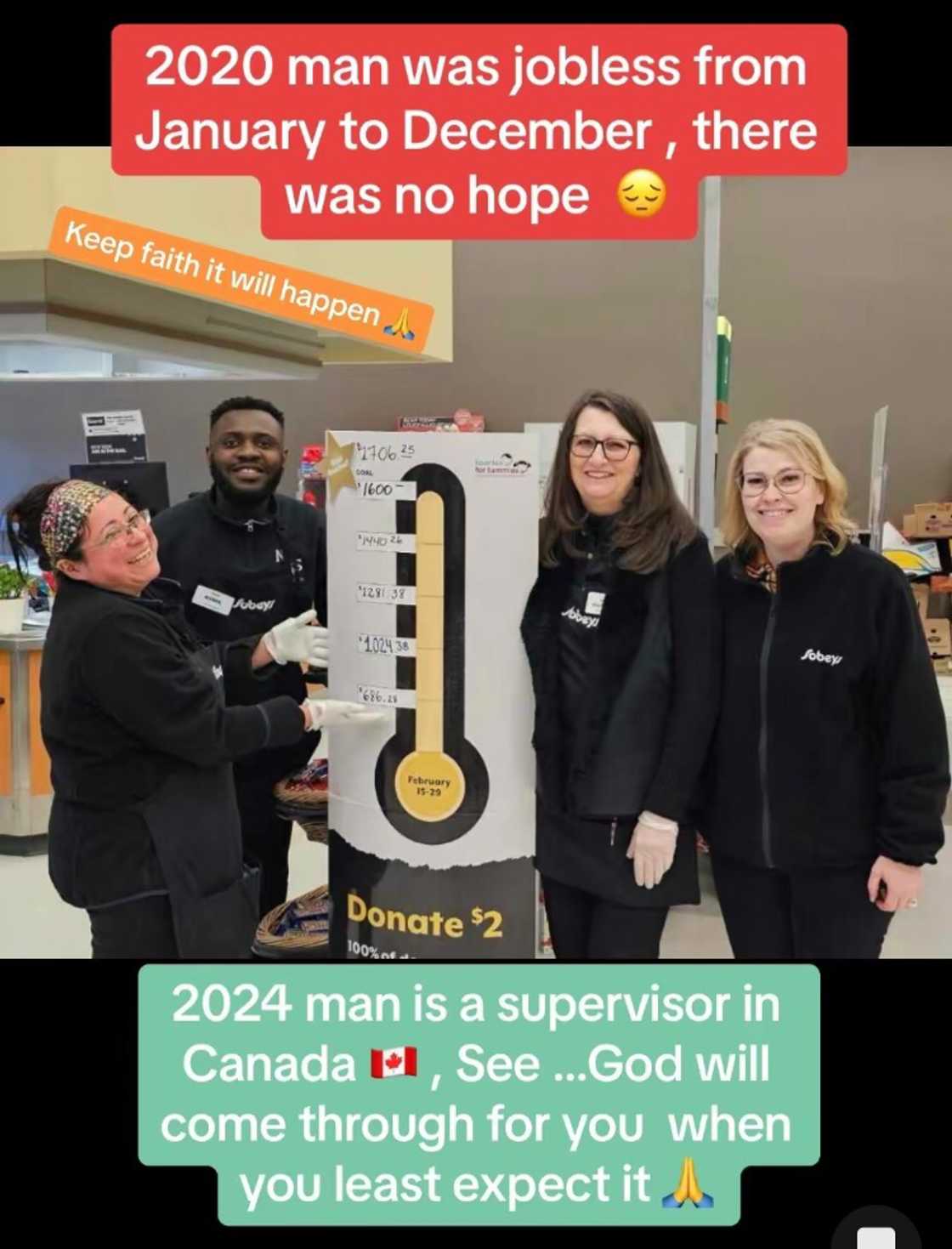 GH man celebrates as he becomes a manager in Canada: "I had nothing but I'm now a supervisor" GH man celebrates as he becomes a manager in Canada: "I had nothing but I'm now a supervisor"