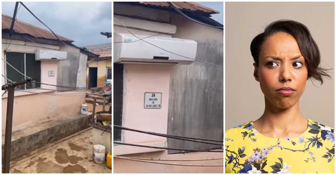 Building with an outdoor AC wows many online Building with an outdoor AC wows many online