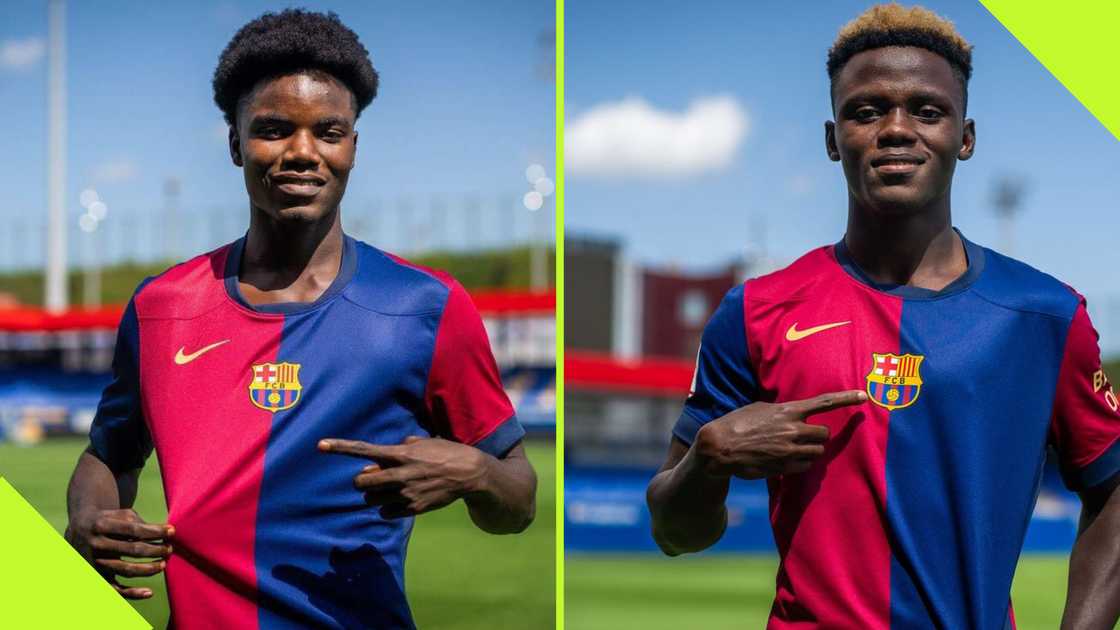 David Oduro and Abdul Aziz Issah trained with Barcelona's first team days after joining the club in the summer transfer window. David Oduro and Abdul Aziz Issah trained with Barcelona's first team days after joining the club in the summer transfer window.