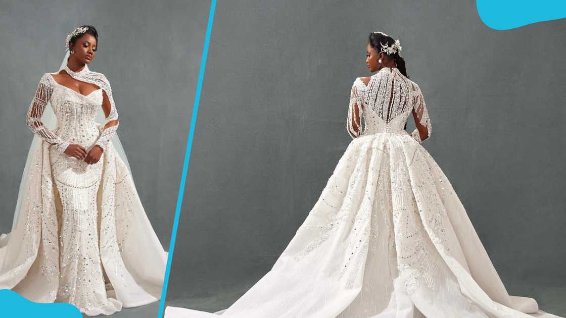 Long sleeve figure-hugging silhouette with an asymmetric cutout Long sleeve figure-hugging silhouette with an asymmetric cutout