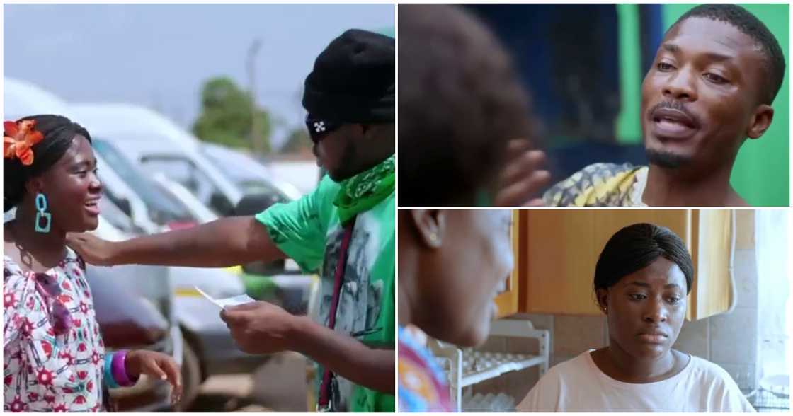 Fella Makafui and Medikal act in Serwaa series