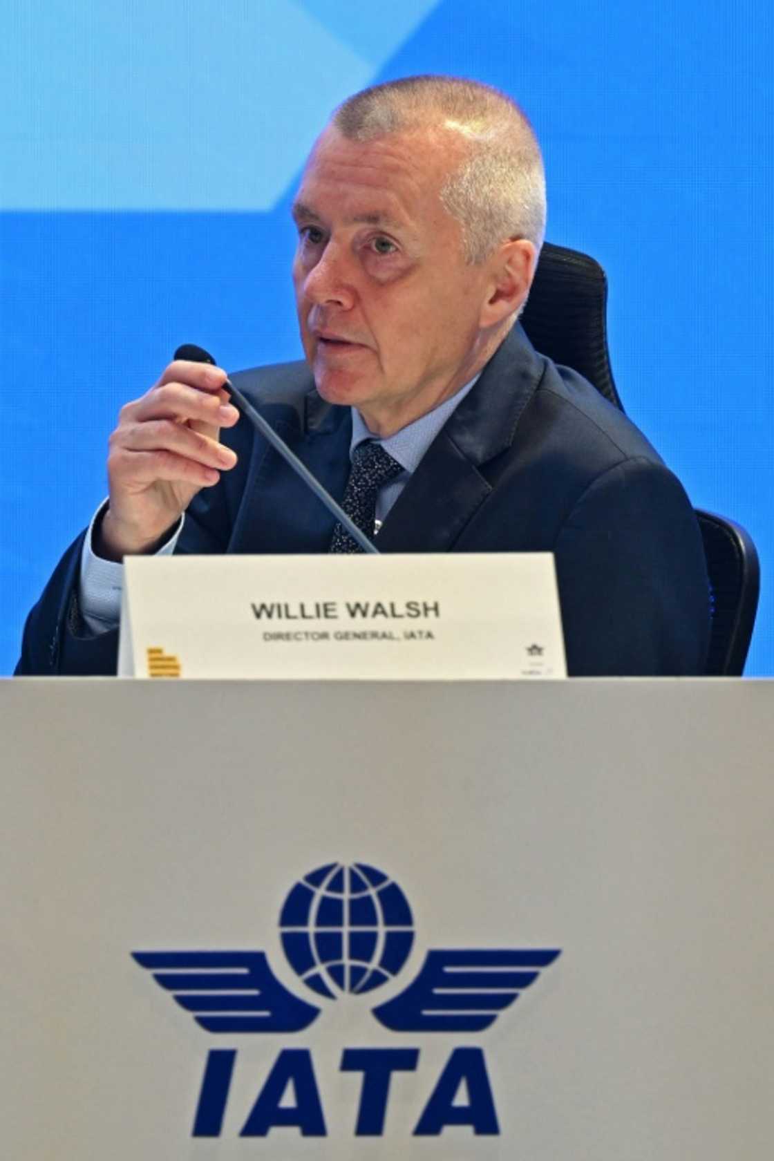Willie Walsh, Director General of the International Air Transport Association, speaks at the IATA annual general meeting and World Air Transport Summit (WATS) in New Delhi on June 2, 2025