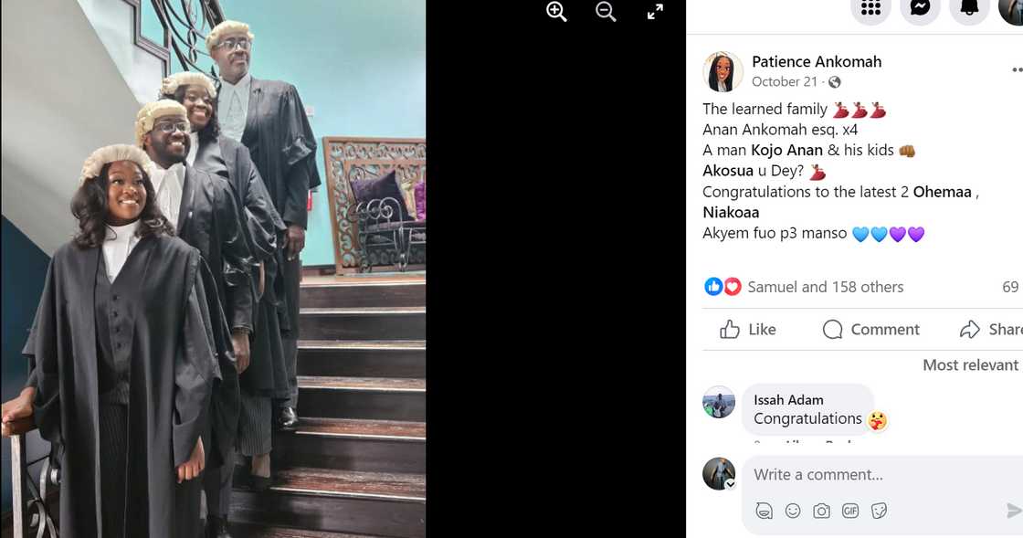 Photo of lawyer Ace Anan Ankomah and his children Photo of lawyer Ace Anan Ankomah and his children