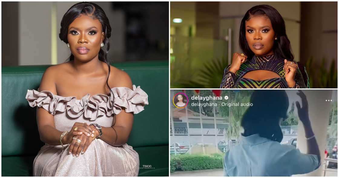 Delay poses in a skintight cutout dress Delay poses in a skintight cutout dress