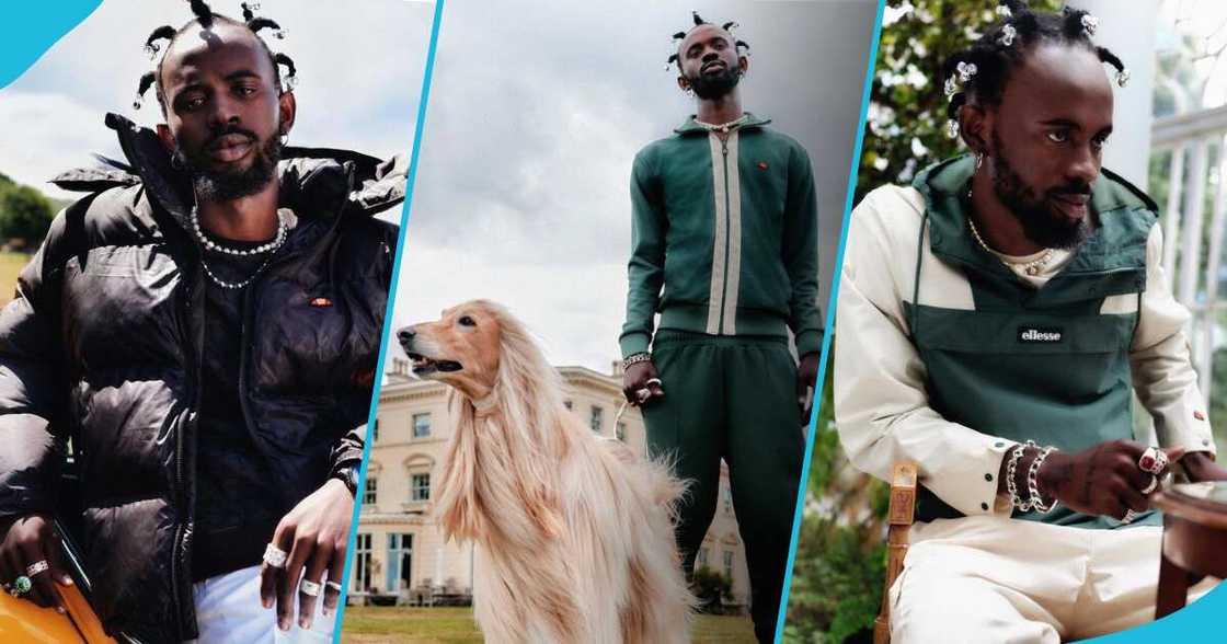 Black Sherif models for Ellesse Black Sherif models for Ellesse