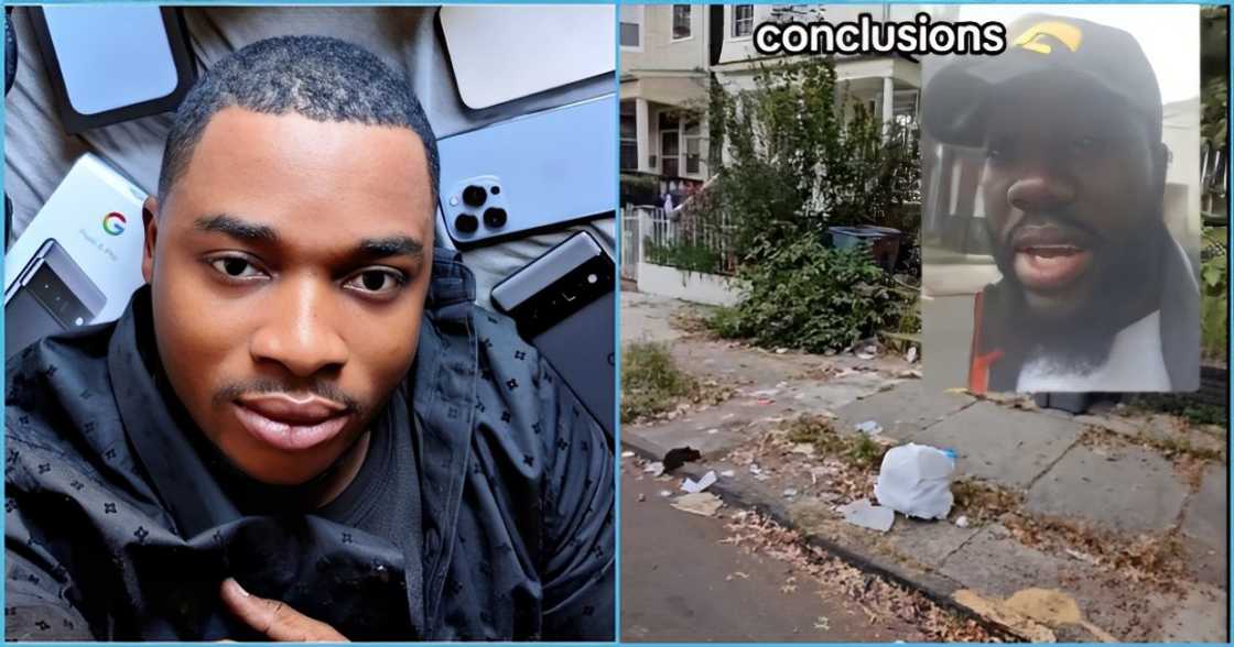 Ghanaian man abroad shows dirty parts of the US: "Twene Jonas will not show you this" Ghanaian man abroad shows dirty parts of the US: "Twene Jonas will not show you this"