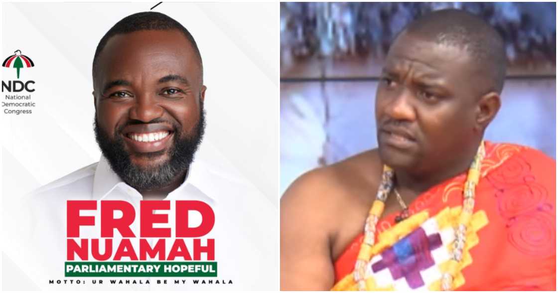 Photos of Fred Nuamah and John Dumelo. Photos of Fred Nuamah and John Dumelo.