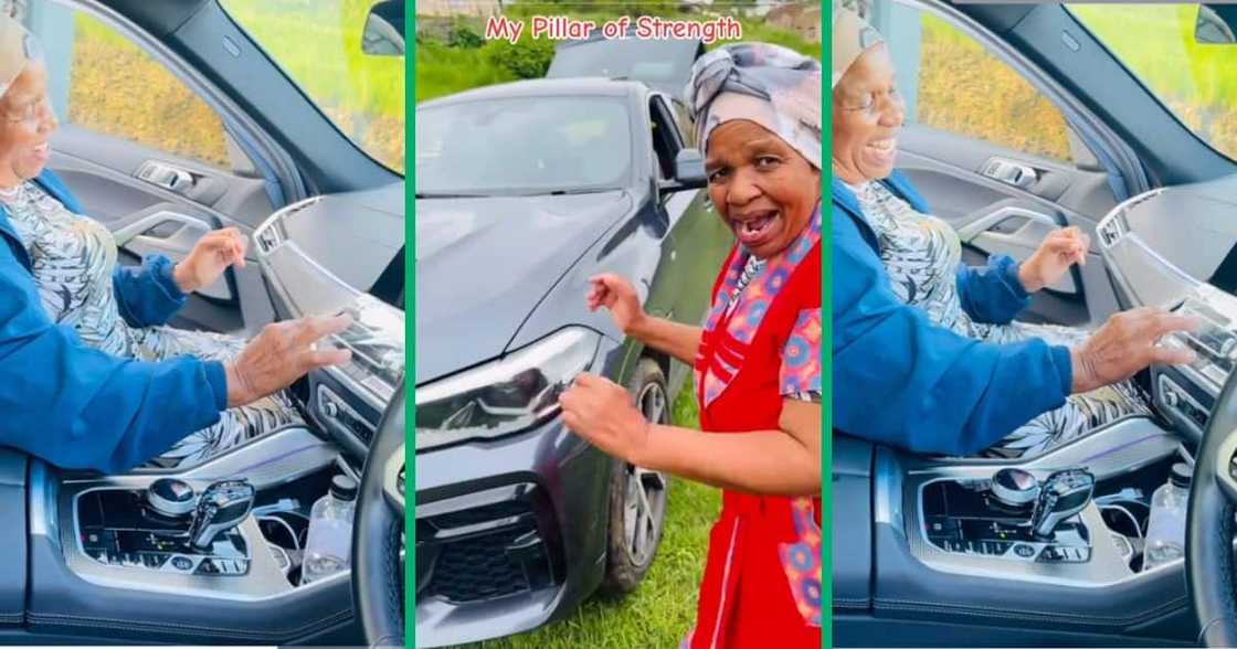 Mom proud of daughter's new BMW Mom proud of daughter's new BMW