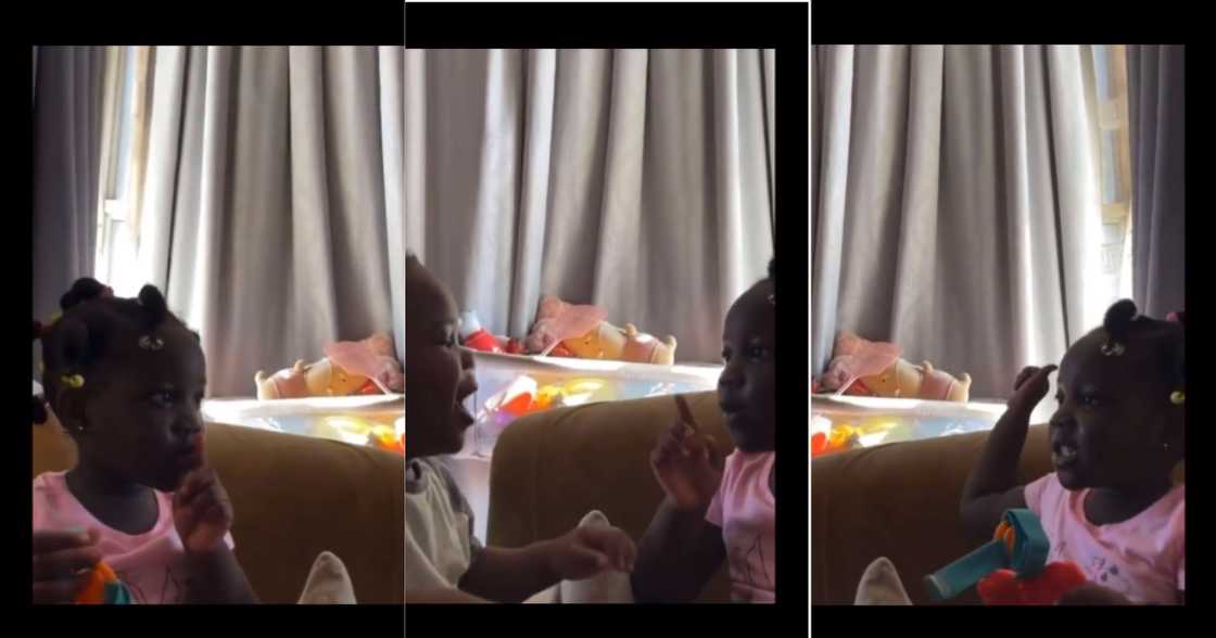 Stonebwoy’s Daughter Jidula Orders Younger Brother to Keep Quiet in Video; fans hail her