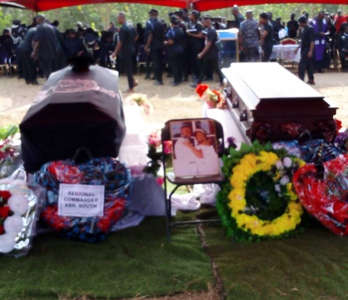 The late Sergeant Owusu Asante Baafi and his wife go home.