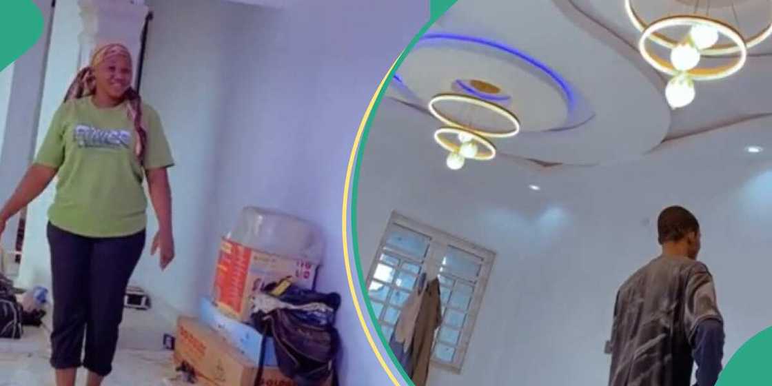 The lady showed the house she built with husband The lady showed the house she built with husband