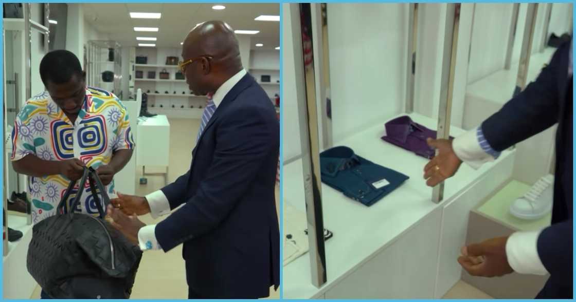 Nana Sarfo with ZionFelix at East Legon Nana Sarfo with ZionFelix at East Legon