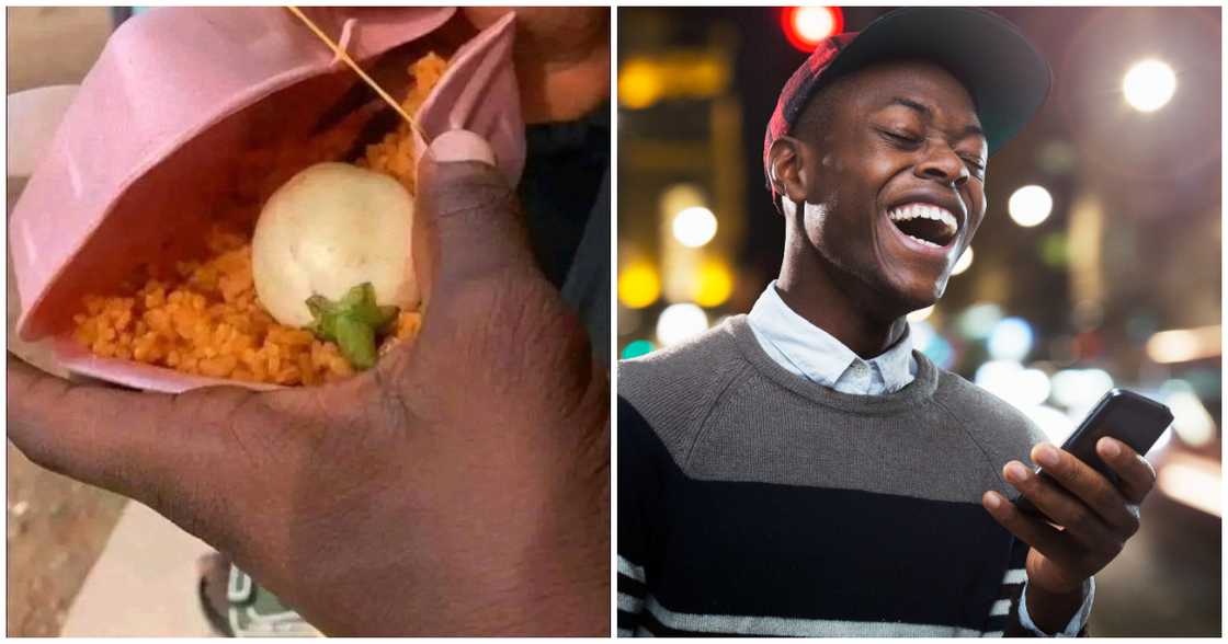 Jollof and Garden Egg: Netizens React To New Recipe In Viral Photo Shared By Ghanaian Twitter User