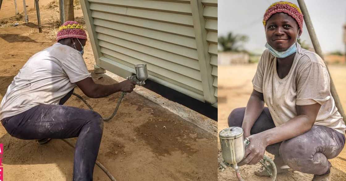 Young mother who works as a sprayer causes stir Young mother who works as a sprayer causes stir