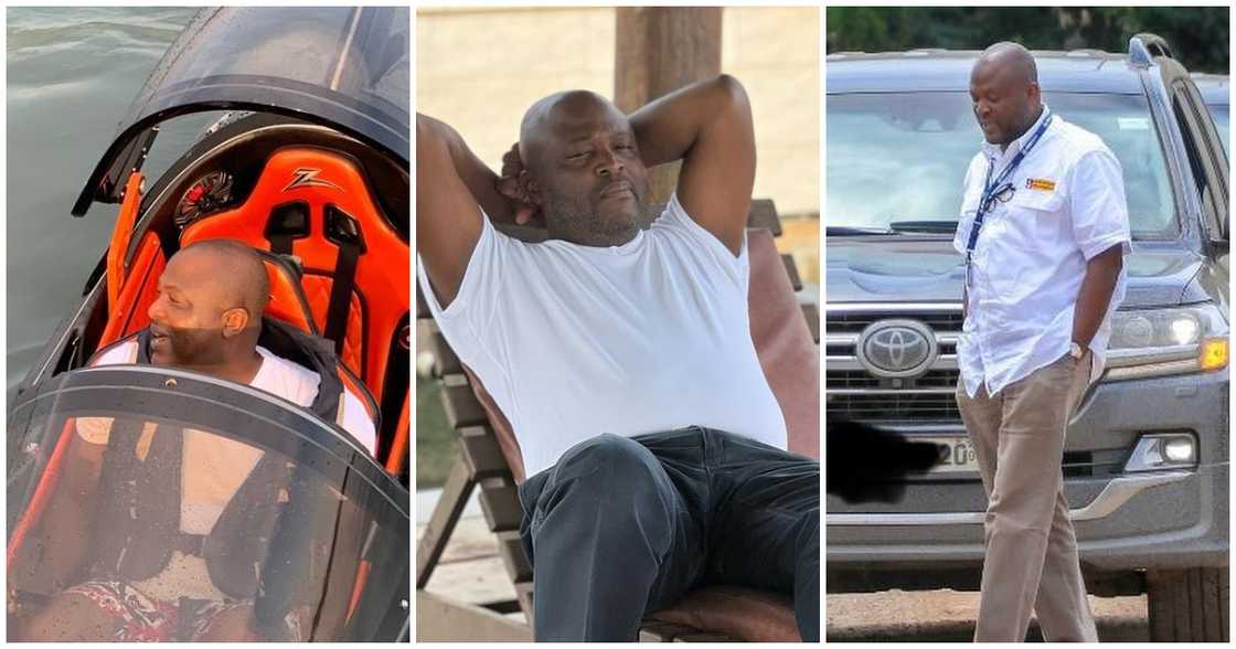 Ibrahim Mahama with his luxurious cars