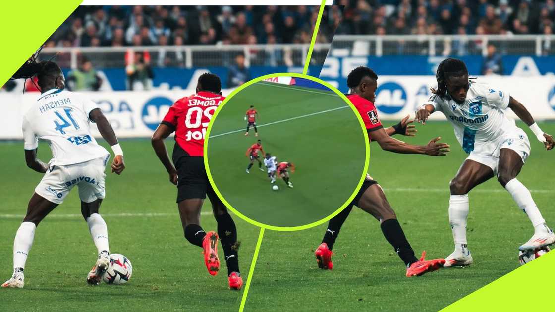 Gideon Mensah excels as Auxerre beat Stade Rennais. Gideon Mensah excels as Auxerre beat Stade Rennais.