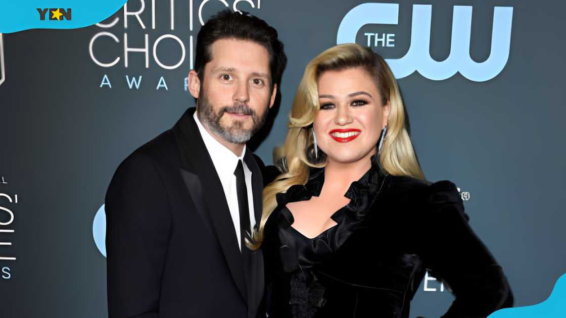 Brandon Blackstock (L) and Kelly Clarkson (R)