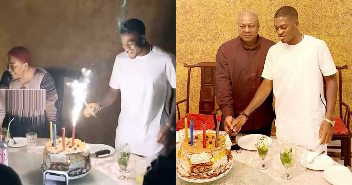 Sharaf: John Mahama's Son Celebrates 24th Birthday With Family Dinner; Gets Mom Excited In Video