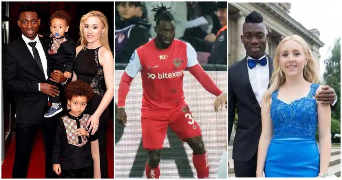 Christian Atsu with wife and kids