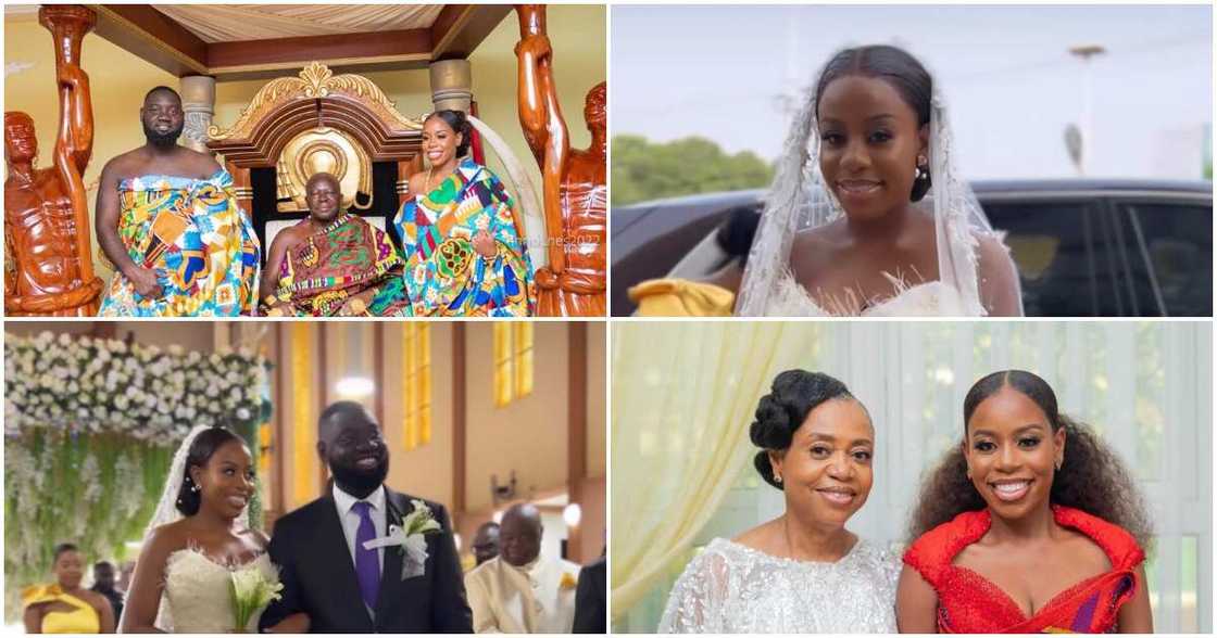 The Daughter of Ghana's Ambassador To The Russian Federation Walks Down The Aisle In An Off-White Frills Gown The Daughter of Ghana's Ambassador To The Russian Federation Walks Down The Aisle In An Off-White Frills Gown