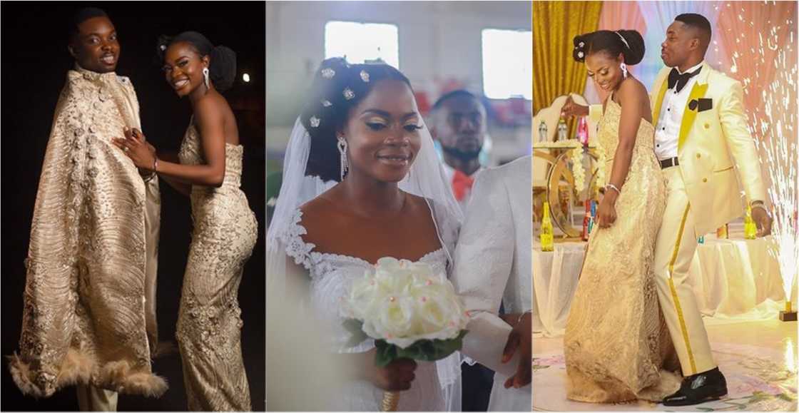 Beautiful photos of Ghanaian military couple in their 'perfect' wedding attires break the internet Beautiful photos of Ghanaian military couple in their 'perfect' wedding attires break the internet