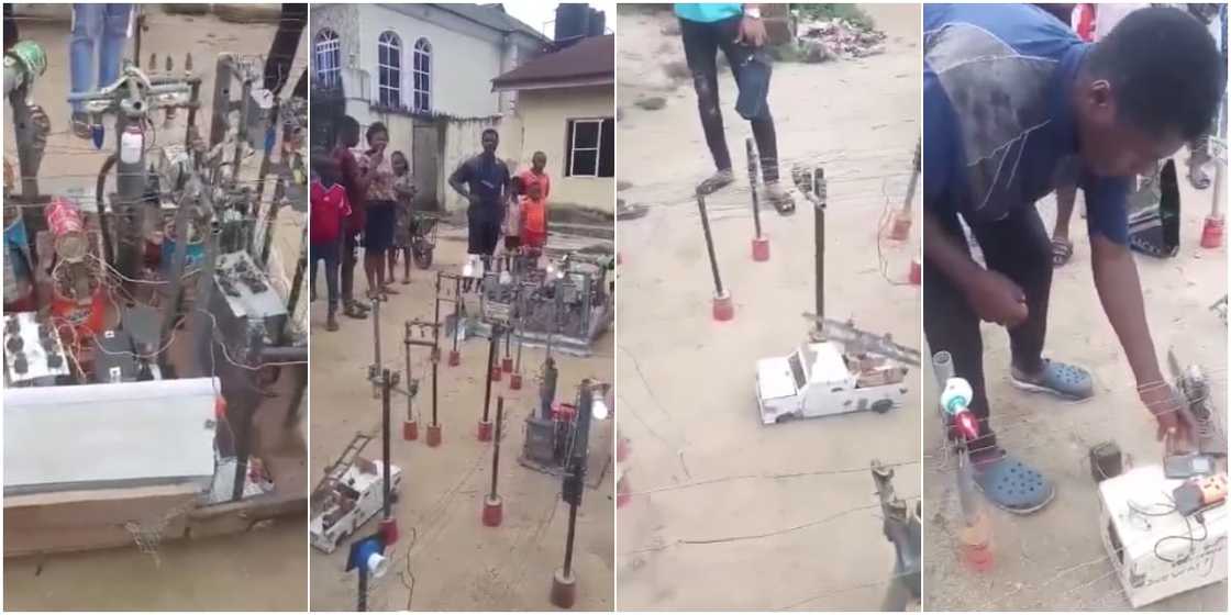Young Nigerian boy builds power plant, invites people to charge their phones Young Nigerian boy builds power plant, invites people to charge their phones