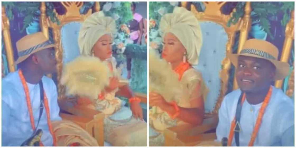 Drama at wedding as bride ignores groom as he tried to talk to her, video causes stir Drama at wedding as bride ignores groom as he tried to talk to her, video causes stir