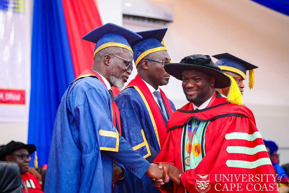 Proffesor Aheto, VC, UCC, overall best graduating student, valedictorian