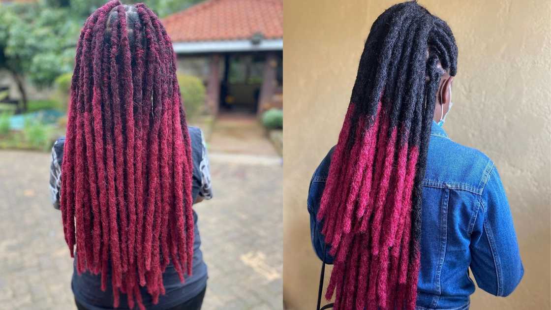 Women in Pink temporary locs Women in Pink temporary locs