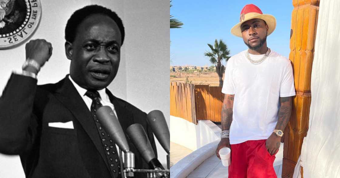 Who killed Kwame Nkrumah - Davido quizzes in new controversial photo Who killed Kwame Nkrumah - Davido quizzes in new controversial photo