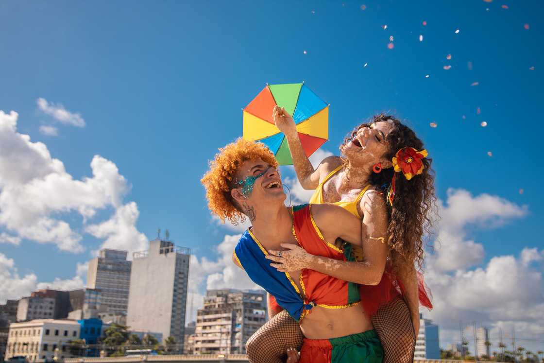 A couple at Carnival celebrations