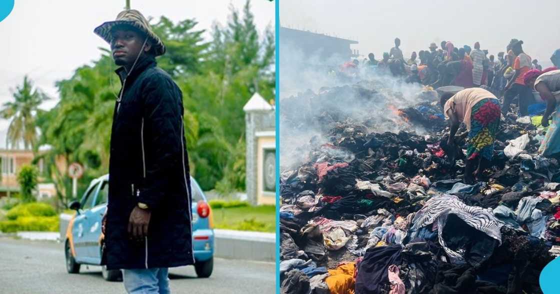 Marwake, Ghanaian musician, Kantamanto market, fire outbreak, music video Marwake, Ghanaian musician, Kantamanto market, fire outbreak, music video