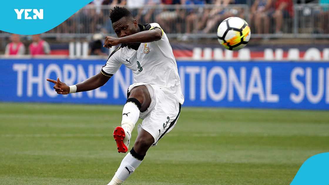 Asamoah Gyan is Ghana's all-time top scorer with an impressive tally of 51 goals. Asamoah Gyan is Ghana's all-time top scorer with an impressive tally of 51 goals.