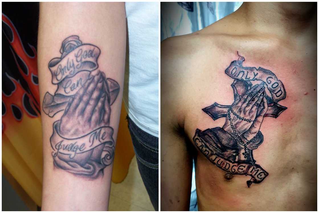 tattoos with praying hands