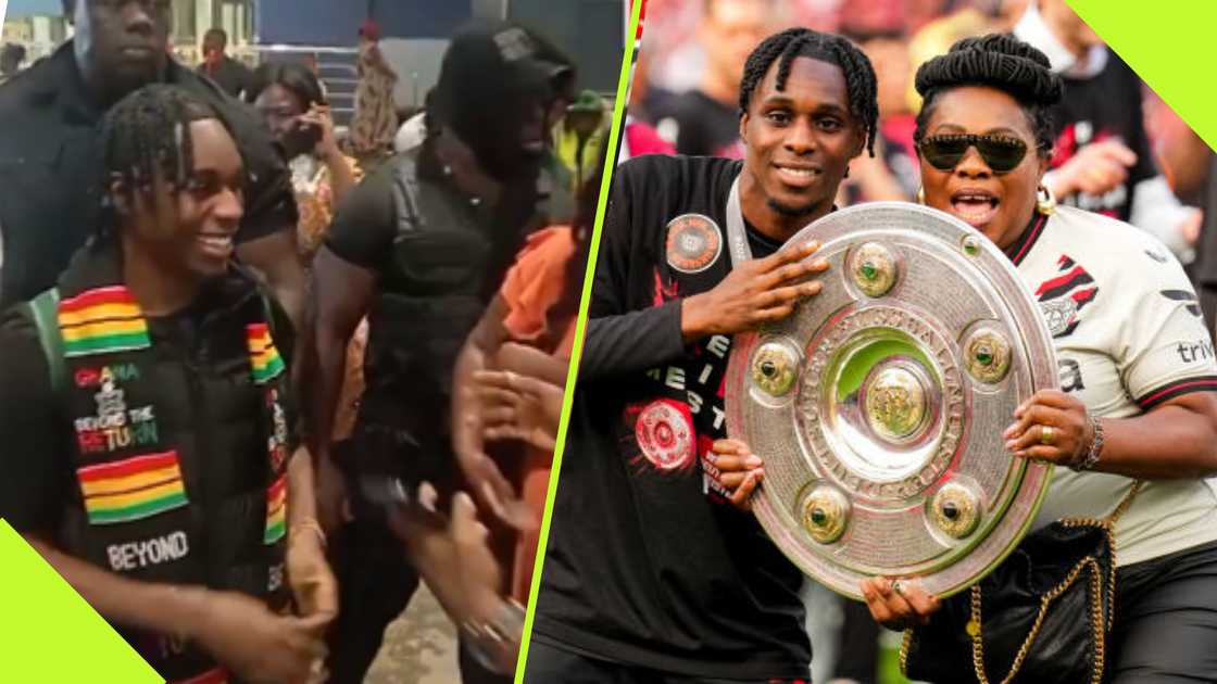 Jeremie Frimpong arrives in Ghana. Jeremie Frimpong arrives in Ghana.