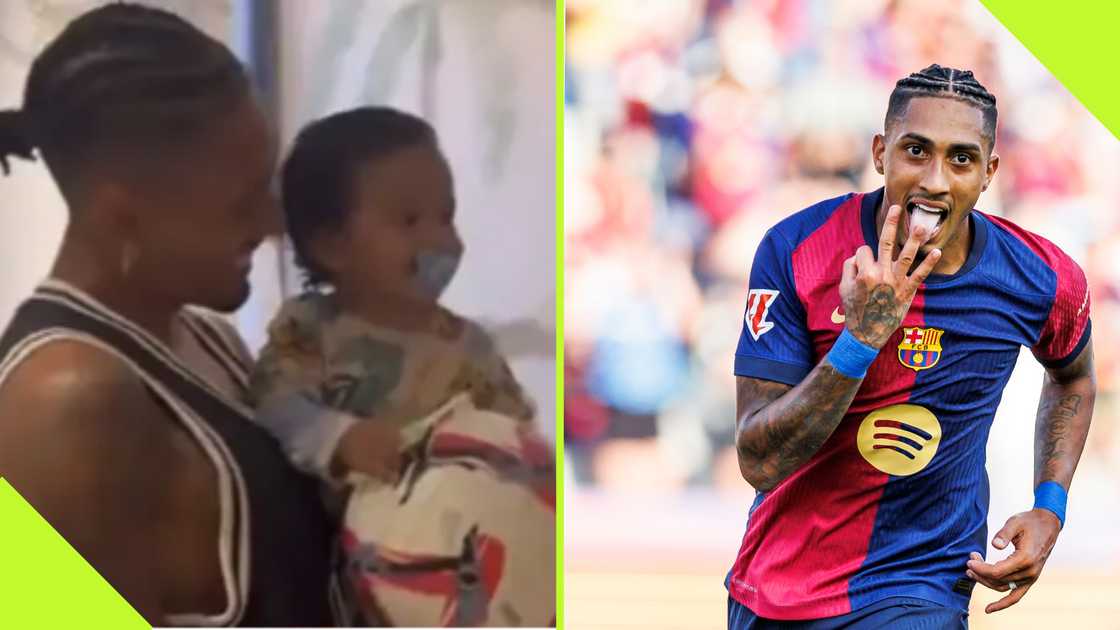 Raphinha: Barcelona star gifts first hat trick ball of his career to his son