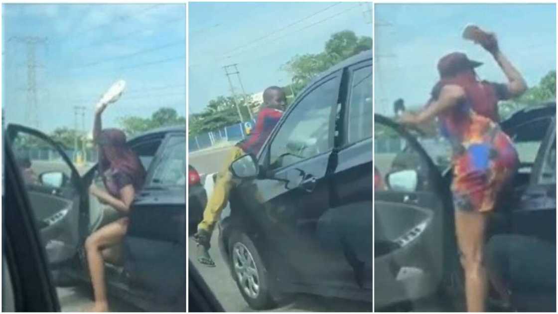 Lady captured flogging kids who cleaned her windscreen in traffic Lady captured flogging kids who cleaned her windscreen in traffic