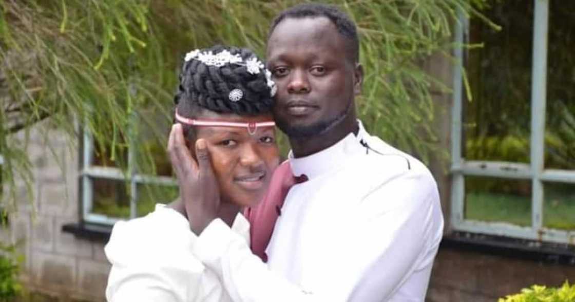 Clement Mnangat and his newly-wed wife Nancy Chepoisho Sirma. Photo: Standard. Clement Mnangat and his newly-wed wife Nancy Chepoisho Sirma. Photo: Standard.